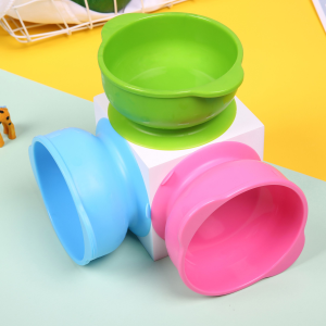 New Arrival Eco-friendly Non-toxic Silicone Baby Feeding Bowl With Strong Suction For Kids