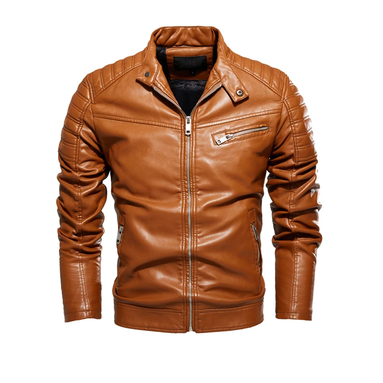 New Arrival Men&#x27;s High Quality Fashion Motorcycle Style Design PU Leather Jacket Men Jackets Winter