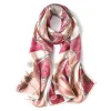 New design 100% silk wholesale long sublimation print pattern scarves silk women lady silk scarf