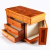 New Design High End Wood Light Paint Watch Jewelry Cosmetics Case Drawer Storage Cabinet