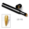 New Design Nail Art Equipment 2 Colors Chrome Air Cushion Nail Pen Magic Mirror Effect Powder Pen