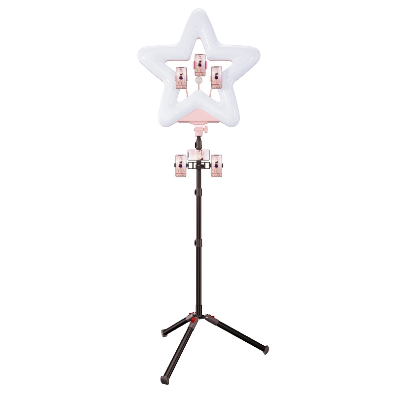New Design Star-shape 20" LED Selfie Fill Light With 3 Phone Position Clip