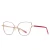 Import New fashion cat eye metal frame PC clear lens anti blue light glasses optical frames from China