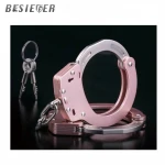 New high quality police handcuffs, Lightweight police handcuffs, rose gold handcuffs