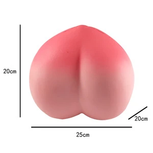 New Jumbo Squishy Cute  Pink Peach Soft PU Foam Slow Rising Stress Relief Toys Gifts