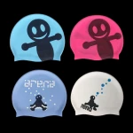 New mens and womens fashion comfortable wholesale a variety of designs swimming cap silicone comfortable ear protection adult