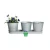 Import New products 3 pots in one tray rustic home decor galvanized metal planter buckets garden flower pot tray from China