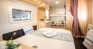 New released updated practical  decorated and fashion JTY-L420 travel trailer which suitable for 4 people