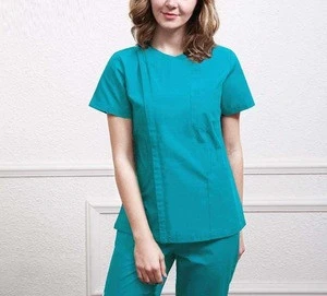 New Sea green color stretchy fit style Hospital uniform for nurses