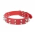 Import New Style colorful two rows rivet spiked studded Pet Dog Collar for PU Leather necklet from China