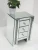 Import New style high quality modern light luxury silver bedside cabinet bedroom furniture mirror side table with drawer cupboard from China