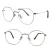 Import New Stylish Spectacle Frame Clear Optical Frames Light Silver Round Spectacle Frame from China