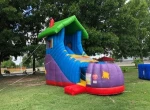 Newest shoes design bounce house dry slides inflatable bouncer slide for kids