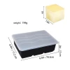 No Odors  large 2 inch block ice tray silicone ice cube mold stackable 6 cavity square silicon ice cube trays with lids
