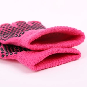 No Slip Grip Finger Tipped Knitted Sports Training Exercise Pilates Fitness Grippy Yoga Gloves