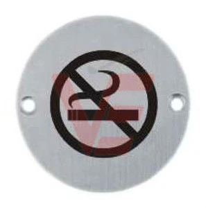 No Smoking Oval Sign Plates