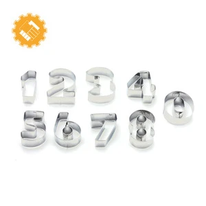 Numbers shapes stainless steel fruit bread cookie cutter multi cutter