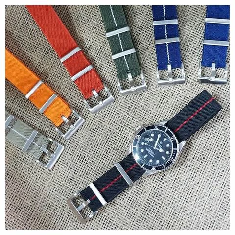 Nylon Strap Band Striped Waterproof Straps Elastic 16Mm  Watch Bands 22Mm