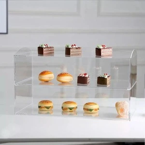OEM acrylic box for Hamburger chocolate Cake Pastry Bakery Display