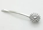 OEM Women Girls Zircon Barrettes Hair Accessories and Jewelry Rhinestone Hair Pins Clips