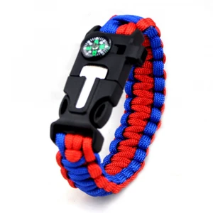 Outdoor Compass Gear Military Tactical Emergency Rope Adjustable Survival Bracelet