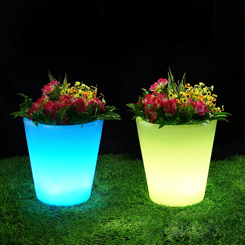 Outdoor decor flower pot /Home Decor LED glowing flower pot/LED vase