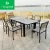Import Outdoor Furniture Foshan Cheap Patio Plastic Wood Chairs And Tables Set Restaurant Used from China