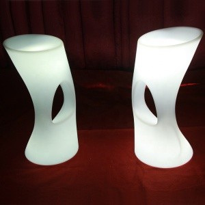 Outdoor furniture lighting up waterproof glowing remote control led luminous bar chair tall for nightclub