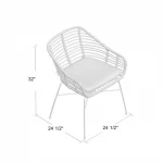 Outdoor garden wicker rattan chair made in Vietnam