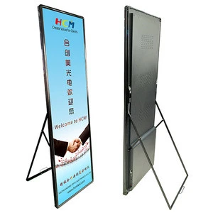 P2.5 Floor Stand Advertising Equipment / Company Front Desk Led Propaganda Table Advertising Player