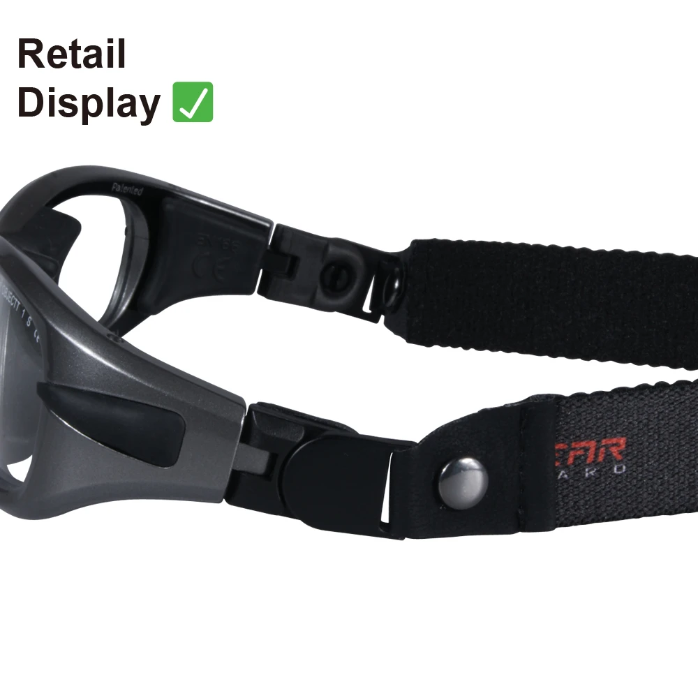 Patented Sport Glasses Tennis Protective Eyeguard Medium Gray Handball Volleyball Sports Eyewear