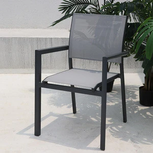 Patio stackable outdoor furniture metal aluminum relaxing garden sling chairs