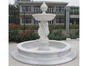 Patio stone fountain for garden