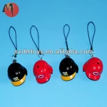 personalized cell phone strap with mini helmet