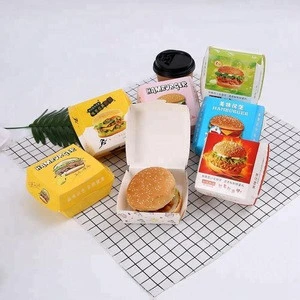 Personalized  Hamburger Carton Box Food Packing Box