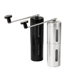 Personalized High Volume Flat Burr Manual Burr Small Aluminium Handle Coffee Bean Grinding Grinder