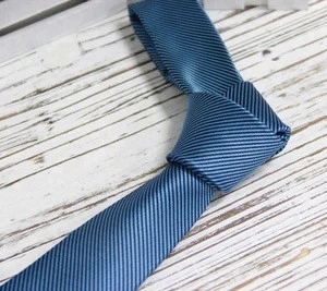 Plain design twill fabric solid color silk necktie polyester tie fashion neckwear