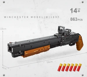Plastic building blocks gun toy winchester model battlefield shot gun