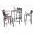 Import Plastic Wood Top  Pubs  Furniture Aluminum Frame  High Chair Bar Table Set from China