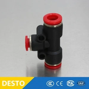 Pneumatic Cylinder Parts - Plastic One Touch Fittings PEG series different diameter tee