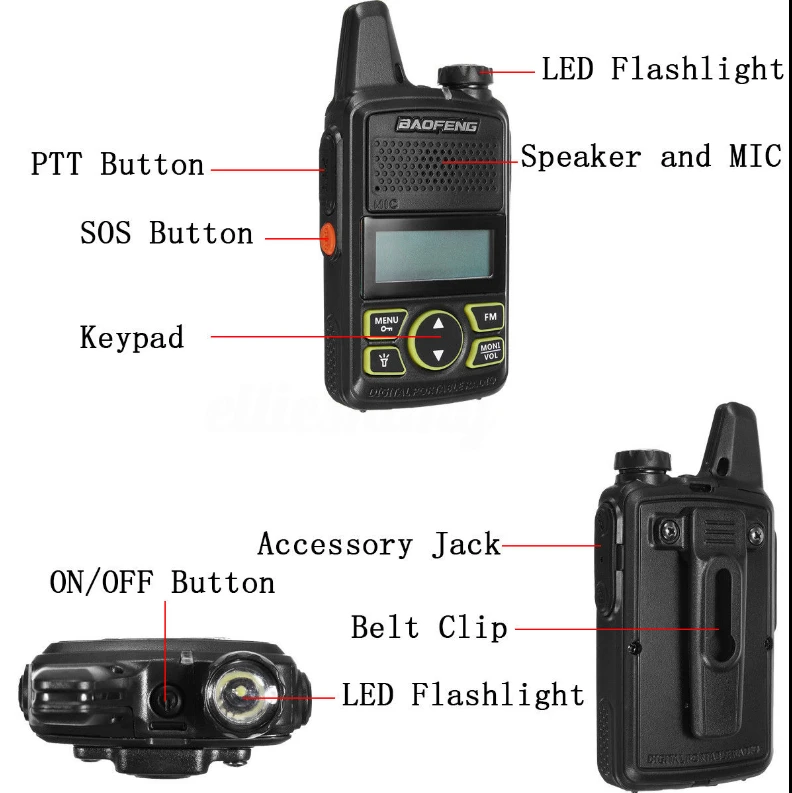 Popular ham radio BAOFENG T1 UHF 400-470mhz 20CH BF-T1 Best handheld ham radio walkie talkie