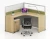 Import Popular MDF office desk design curved office partition with plastic screen 1-6 person office partition workstation from China