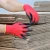 Import Popular Products 2018 GMG Red Polyester Black Safety Garden PU Work Gloves from China