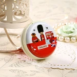 Popular round Headphone Zipper Coin Purse Tin Key Wallet Bag Case