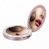 Portable Compact Travel Handheld Personal LED Light up Magnifying Mirror with Power Bank 3000mah Battery