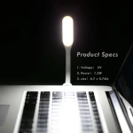 Portable LED USB Device Night Light Rechargeable Book Reading Light for Laptop Stocked Used Product