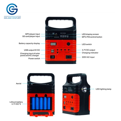 Buy Portable Lithium Ion Battery Solar Energy System 10w 6v All In One ...