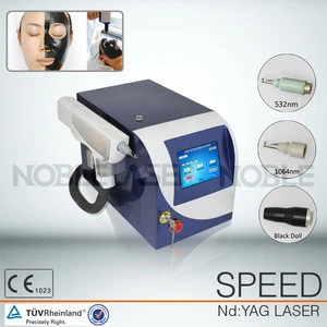 Portable Q-Switch ND YAG Laser Tattoo Removal with two Laser Tips 1064nm&amp;532nm