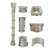 Import Precast Decorative Concrete Roman column pillar plastic molds for sale from China
