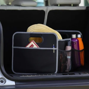 Premium foldable strong handles storage box car trunk organizer